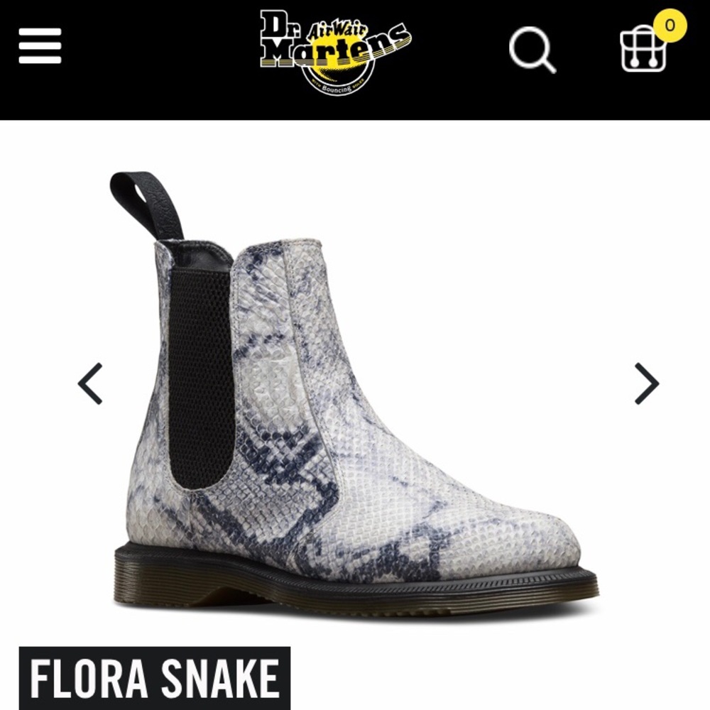 Dr. Marten’s FLORA Snake Skin Chelsea Boot